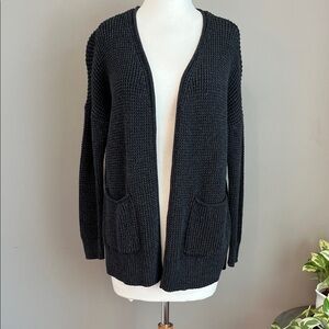 Universal Thread Classic Charcoal Gray Open-Front Cardigan Sweater Medium
